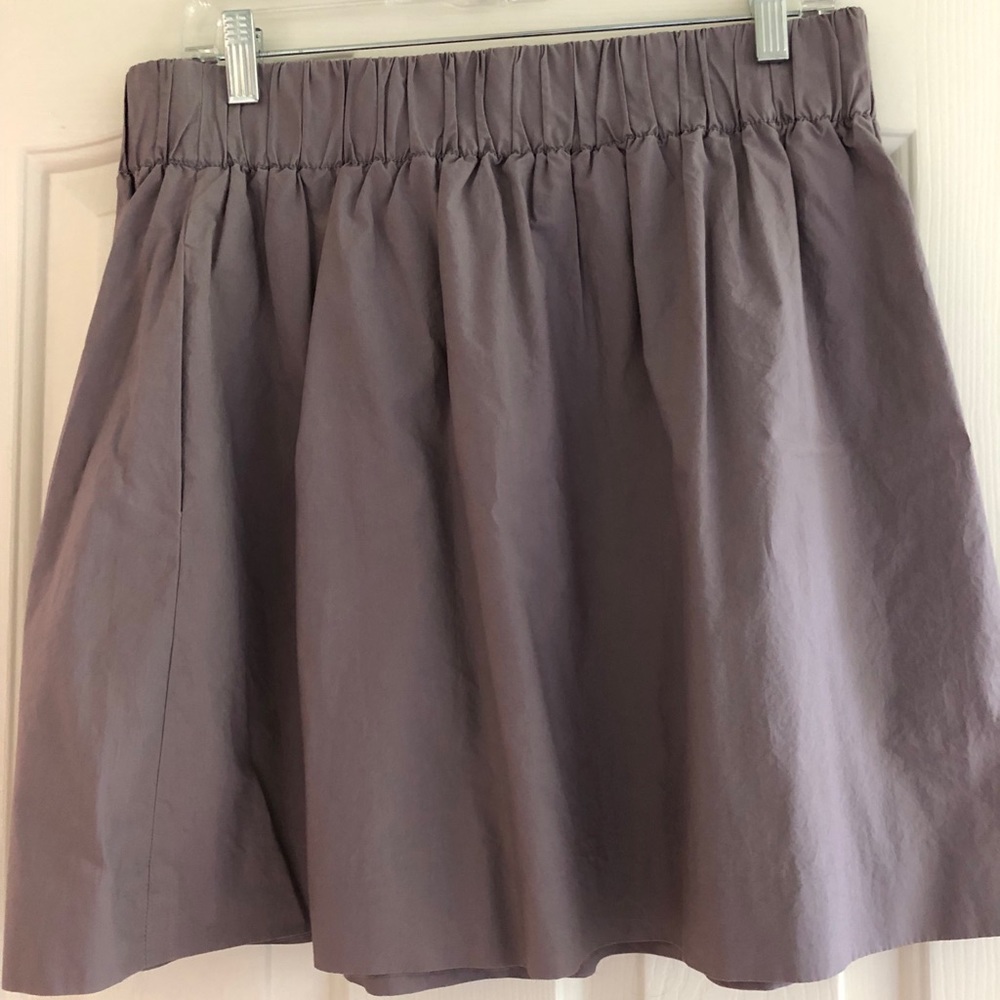 J.crew gray/lavender elastic waist skirt